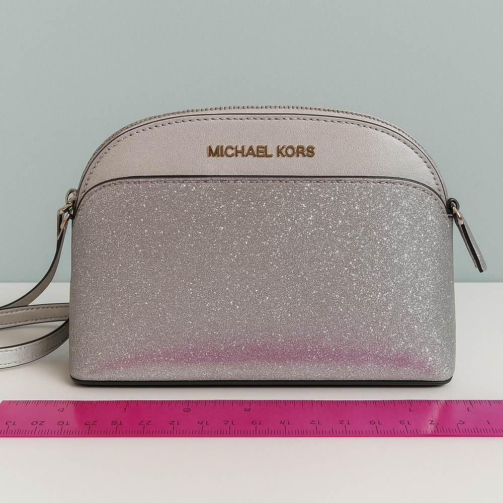 Michael Kors Sparkling Silver Cosmetic Bag